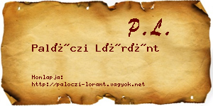 Palóczi Lóránt névjegykártya
